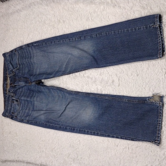 Levi's 559 Blue Medium Wash Five Pocket Mid Rise Zip Up Straight Leg Denim Jean - Picture 2 of 16